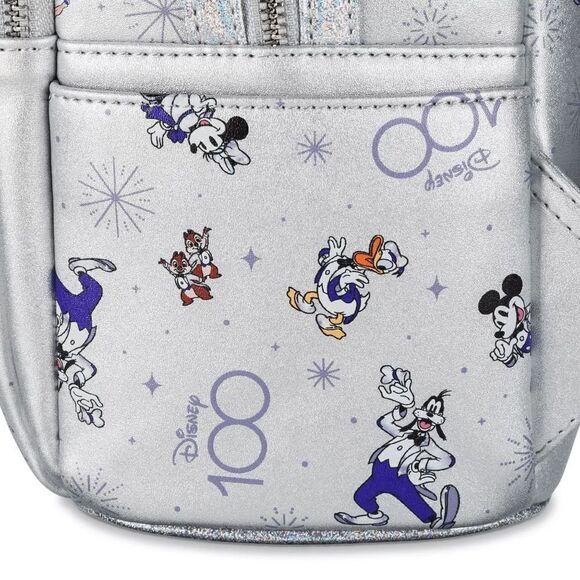 Loungefly Mickey Mouse and Friends Disney100 Silver Loungefly Mini Backp… - Picture 2 of 4